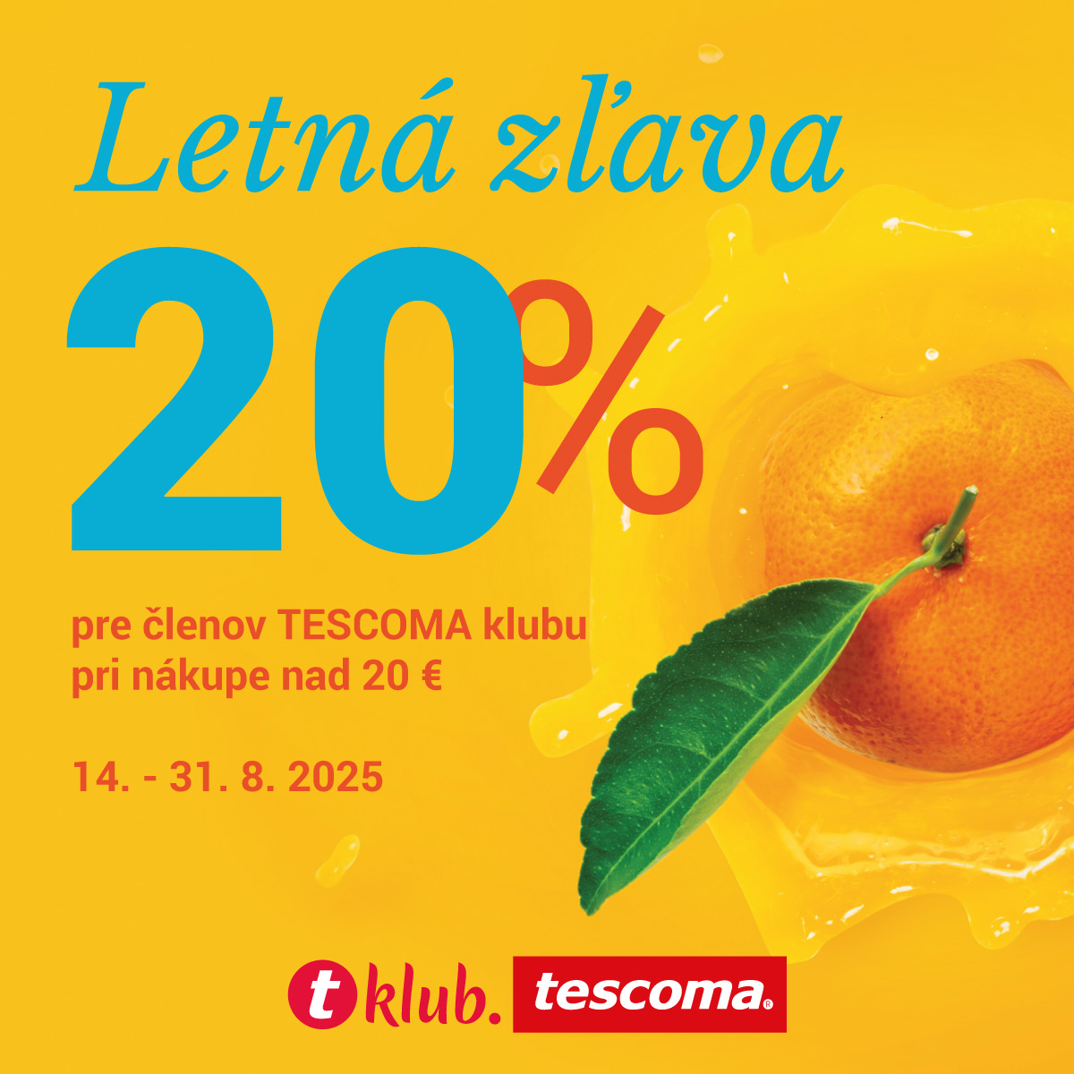 Letná zľava -20 % pre členov Tescoma klubu