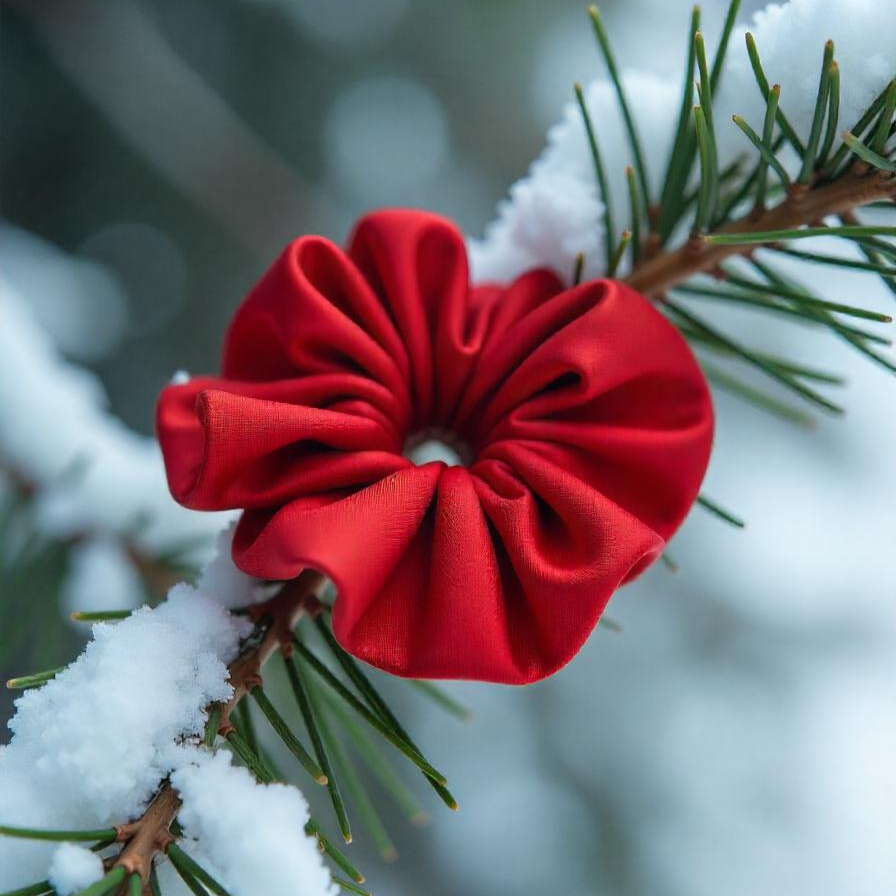 Červená Aupark scrunchie